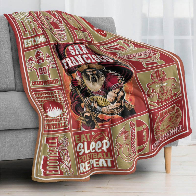 San Francisco 49ers Blankets Fleece Blankets Throw Plush Blanket