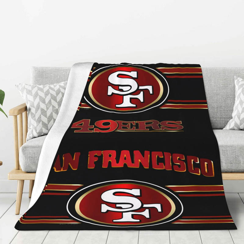 San Francisco 49ers Blankets Sherpa Blanket Throw Plush Blankets