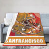 san francisco 49ers blankets sherpa blankets throw blanket plush blanket v101