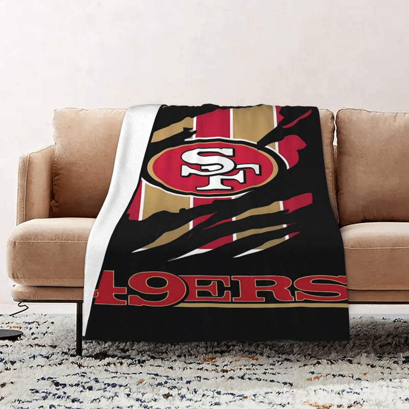 San Francisco 49ers Blankets Sherpa Blankets Throw Blankets Plush Blankets