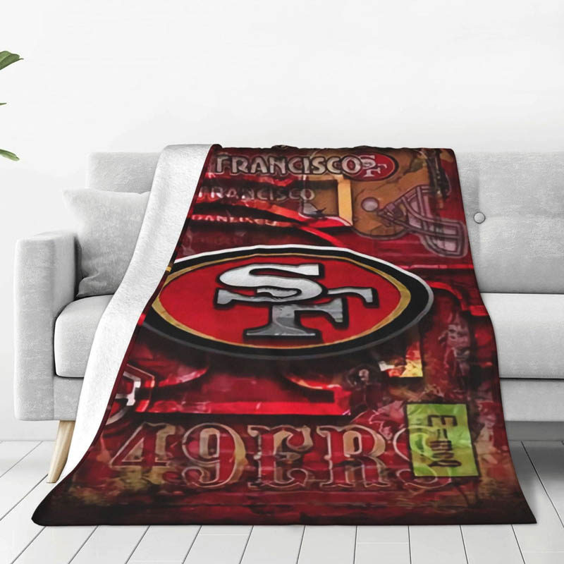 San Francisco 49ers Blankets Sherpa Blankets Throw Plush Blankets