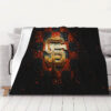 san francisco giants blanket fleece blanket throw plush blanket v21