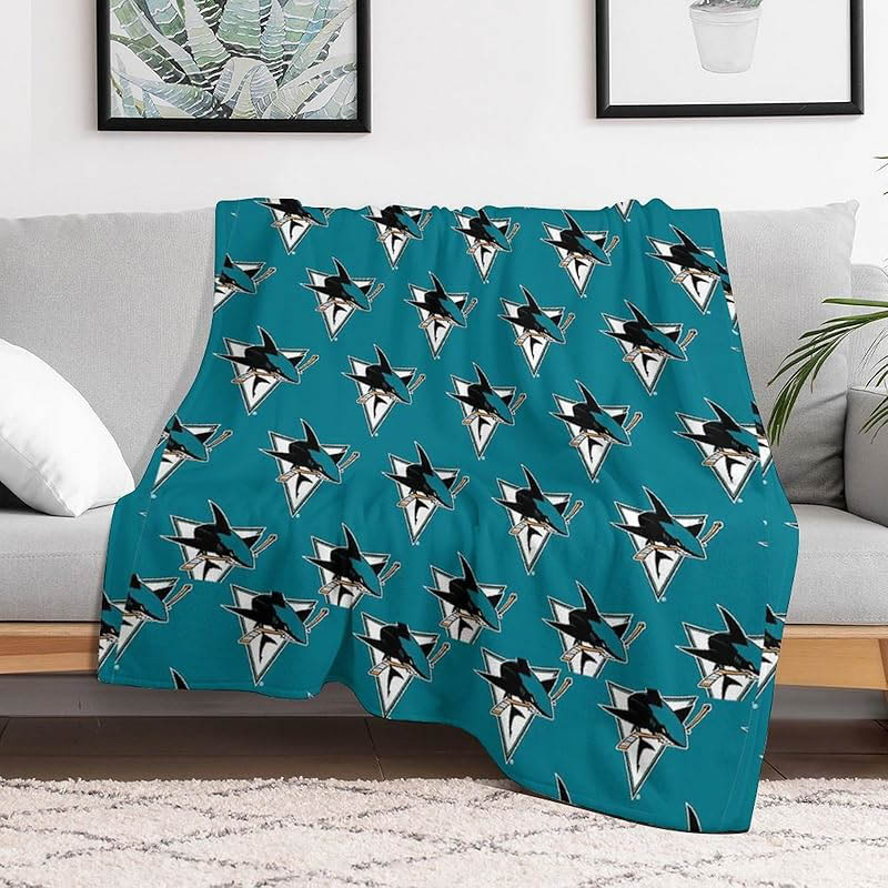 San Jose Sharks Blanket Fleece Blanket Throw Blankets Plush Blankets