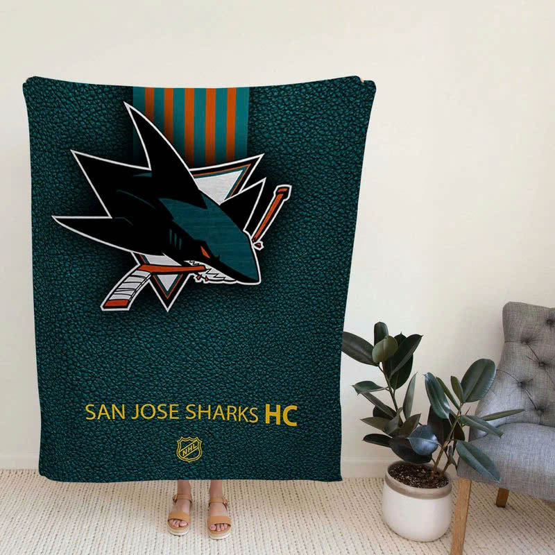 San Jose Sharks Blanket Sherpa Blanket Throw Plush Blankets