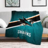 san jose sharks blanket sherpa blankets throw blankets plush blanket v19