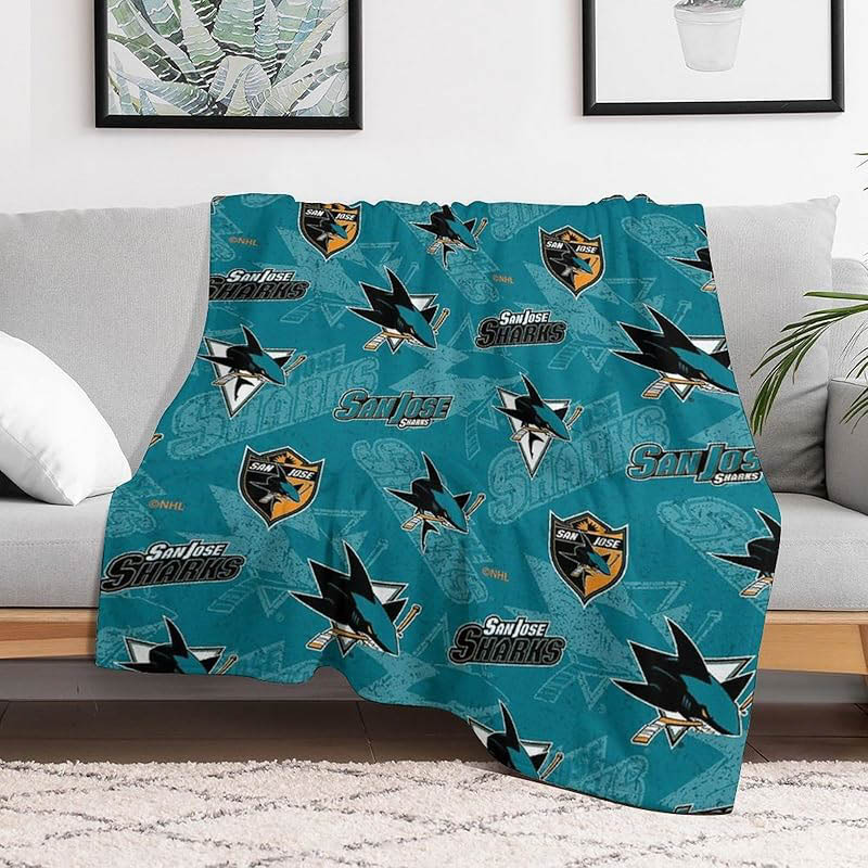 San Jose Sharks Blankets Fleece Blanket Throw Blankets Plush Blanket