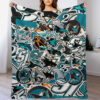 san jose sharks blankets sherpa blankets throw blanket plush blankets v15