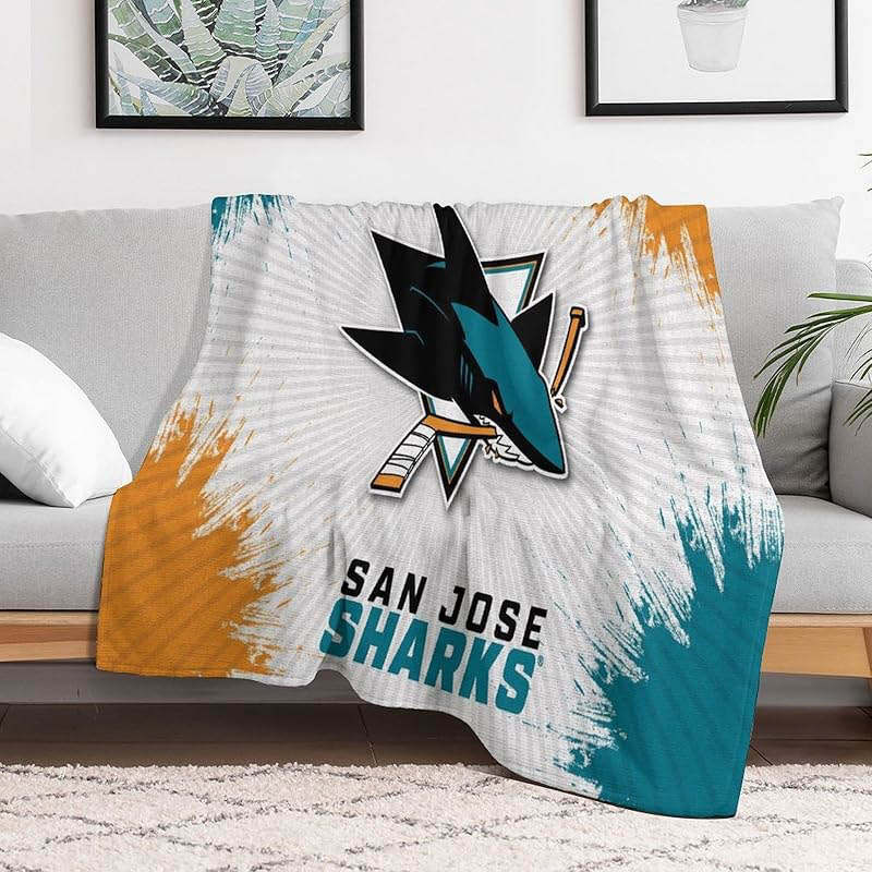 San Jose Sharks Blankets Sherpa Blankets Throw Plush Blankets