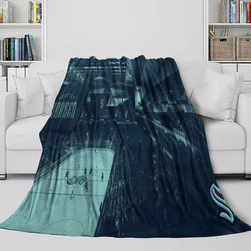 Seattle Kraken Blanket Fleece Blankets Throw Plush Blanket