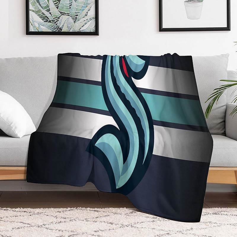Seattle Kraken Blanket Sherpa Blankets Throw Plush Blankets