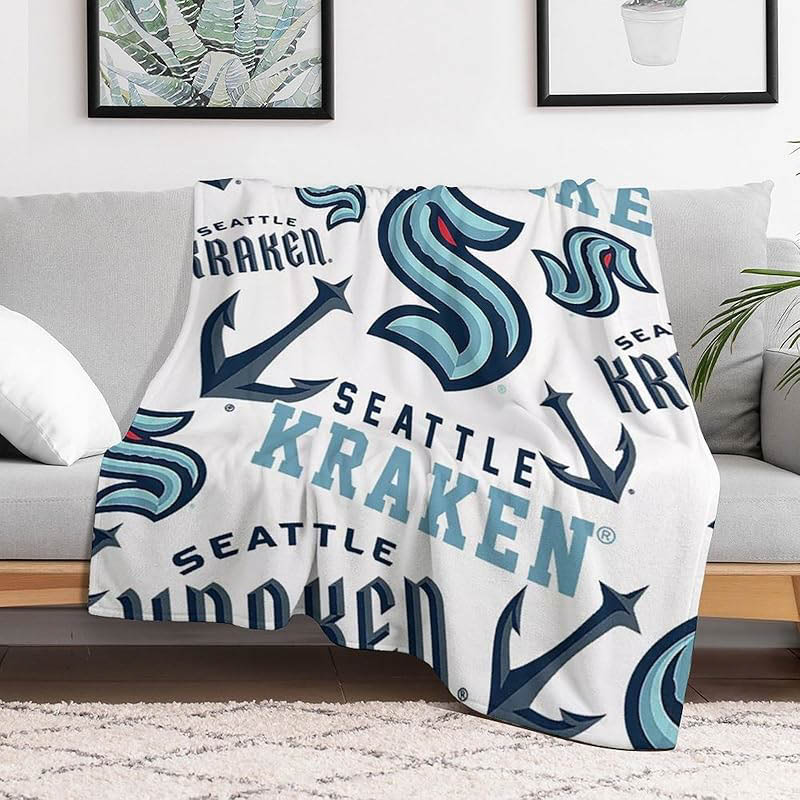 Seattle Kraken Blankets Fleece Blanket Throw Blankets Plush Blanket