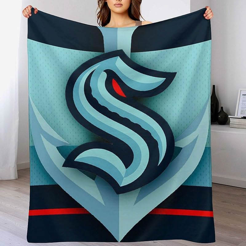 Seattle Kraken Blankets Sherpa Blanket Throw Plush Blankets