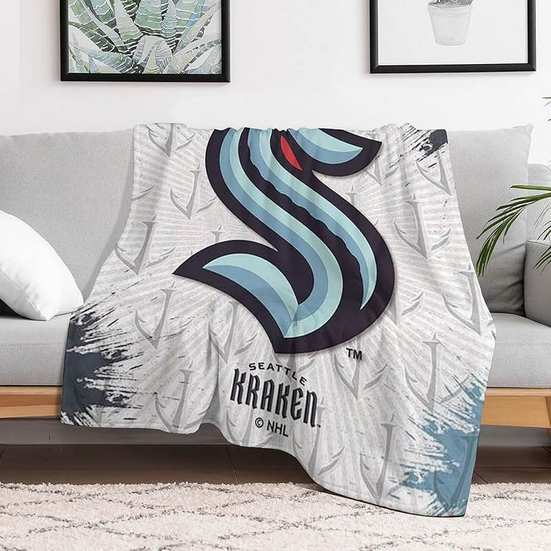 Seattle Kraken Blankets Sherpa Blankets Throw Blankets Plush Blanket