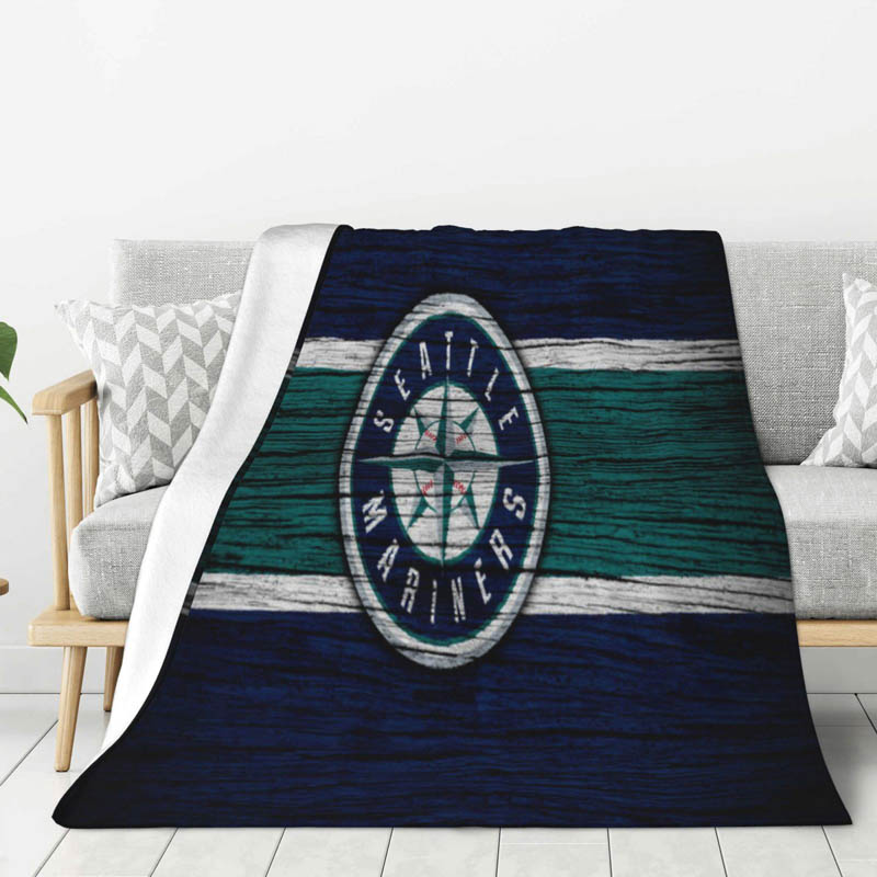 Seattle Mariners Blanket Fleece Blanket Throw Blanket Plush Blanket