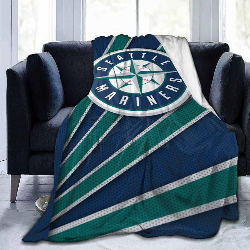 Seattle Mariners Blanket Sherpa Blanket Throw Plush Blanket