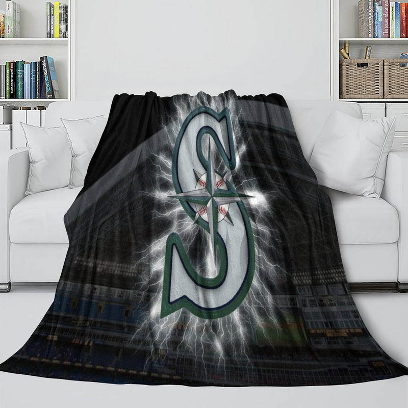 Seattle Mariners Blanket Sherpa Blanket Throw Plush Blankets