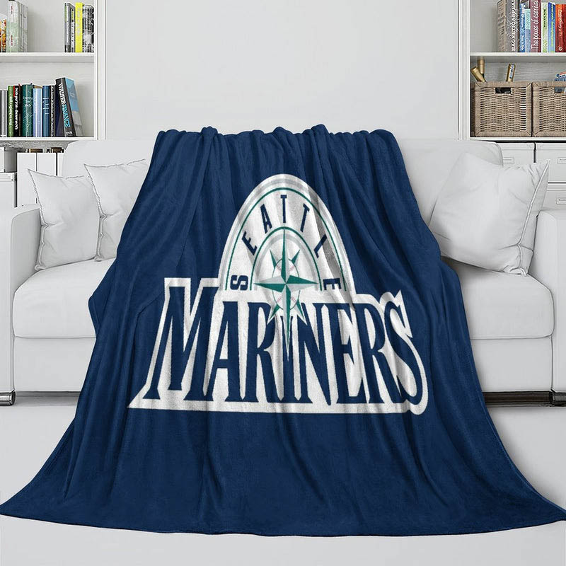 Seattle Mariners Blankets Sherpa Blanket Throw Blankets Plush Blankets
