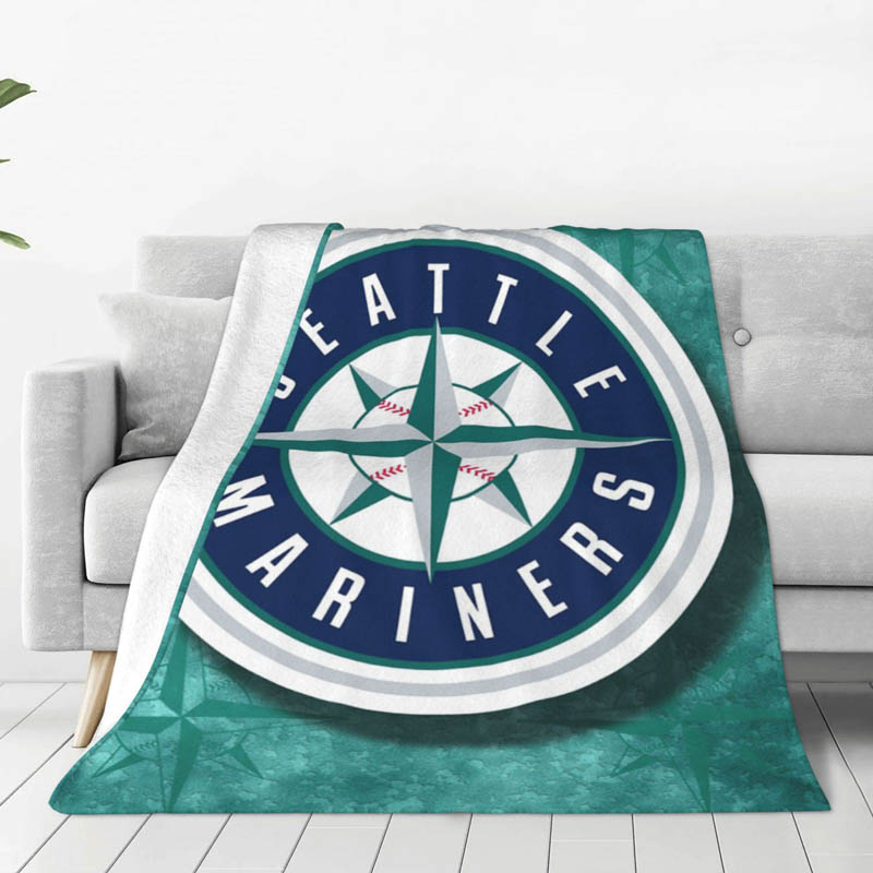 Seattle Mariners Blankets Sherpa Blanket Throw Plush Blanket