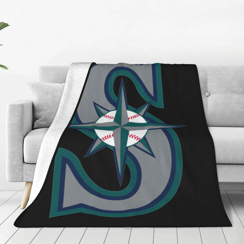 Seattle Mariners Blankets Sherpa Blanket Throw Plush Blanket