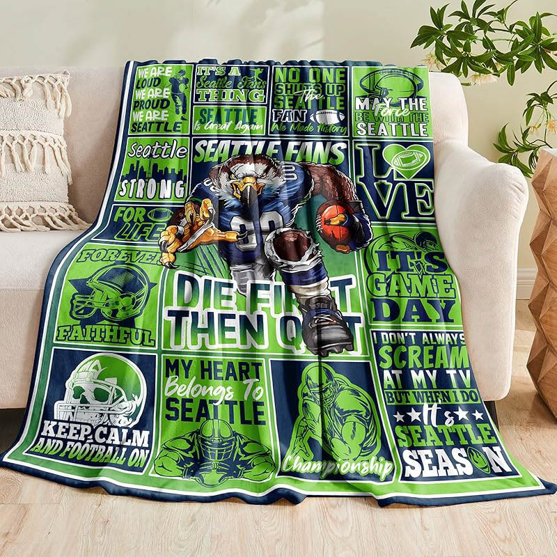 Seattle Seahawks Blanket Fleece Blankets Throw Blanket Plush Blanket