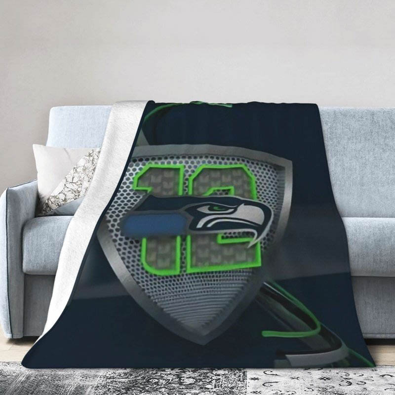 Seattle Seahawks Blanket Sherpa Blanket Throw Plush Blanket