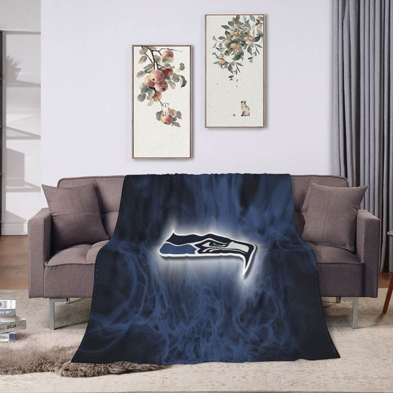 Seattle Seahawks Blankets Sherpa Blanket Throw Plush Blanket