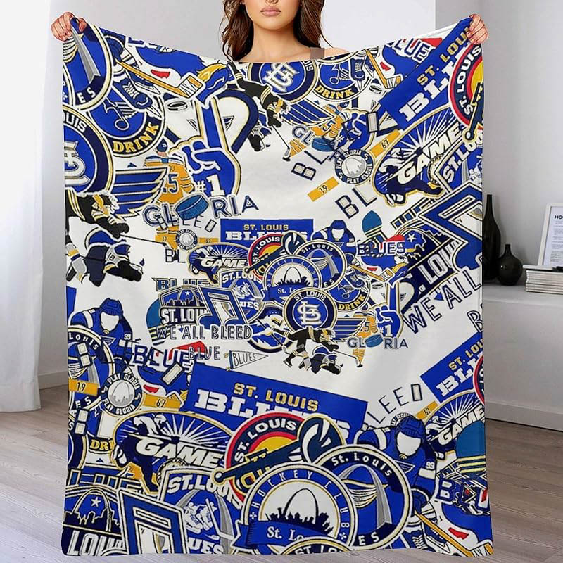 St Louis Blues Blanket Sherpa Blanket Throw Blanket Plush Blanket