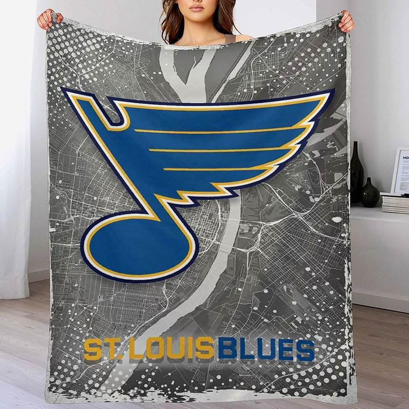 St Louis Blues Blanket Sherpa Blanket Throw Plush Blanket