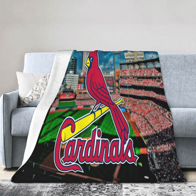 St Louis Cardinals Blanket Sherpa Blanket Throw Plush Blankets