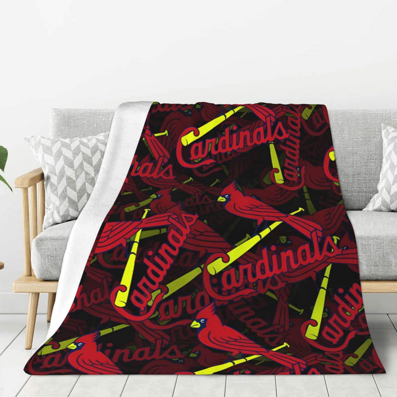 St Louis Cardinals Blanket Sherpa Blankets Throw Blankets Plush Blankets