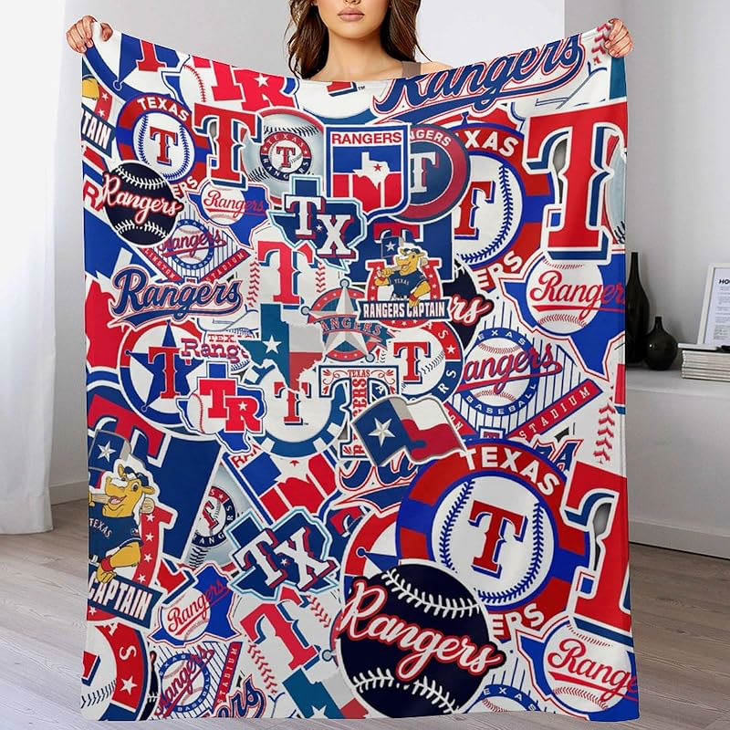 Texas Rangers Blanket Fleece Blankets Throw Blanket Plush Blanket