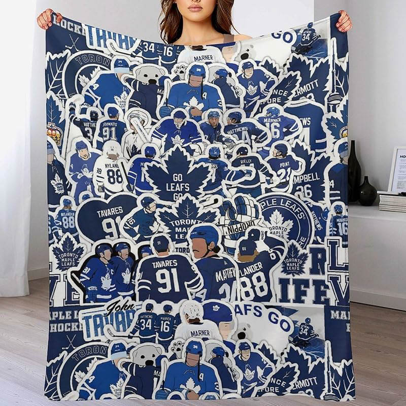 Toronto Maple Leafs Blanket Sherpa Blankets Throw Blankets Plush Blankets