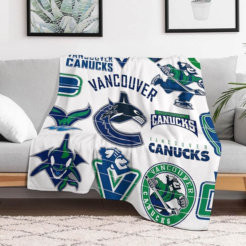 Vancouver Canucks Blanket Fleece Blankets Throw Plush Blankets
