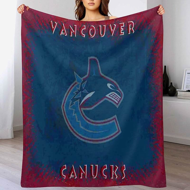 Vancouver Canucks Blanket Sherpa Blanket Throw Blankets Plush Blanket