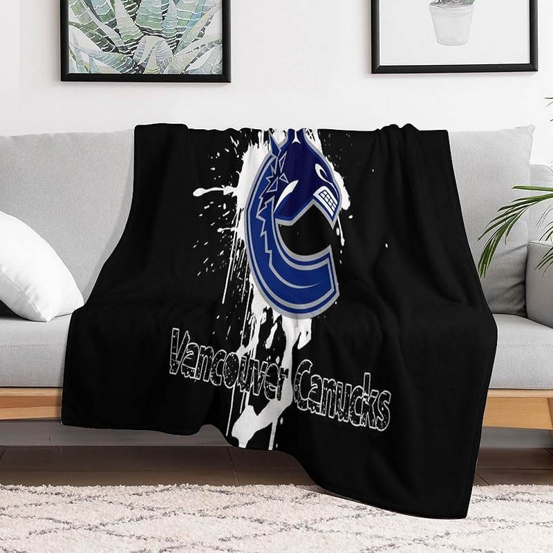 Vancouver Canucks Blanket Sherpa Blanket Throw Plush Blankets