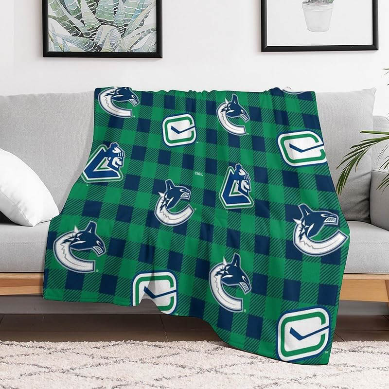 Vancouver Canucks Blanket Sherpa Blankets Throw Blanket Plush Blanket