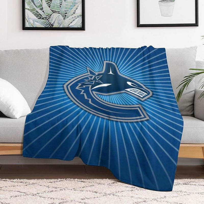 Vancouver Canucks Blanket Sherpa Blankets Throw Blankets Plush Blanket