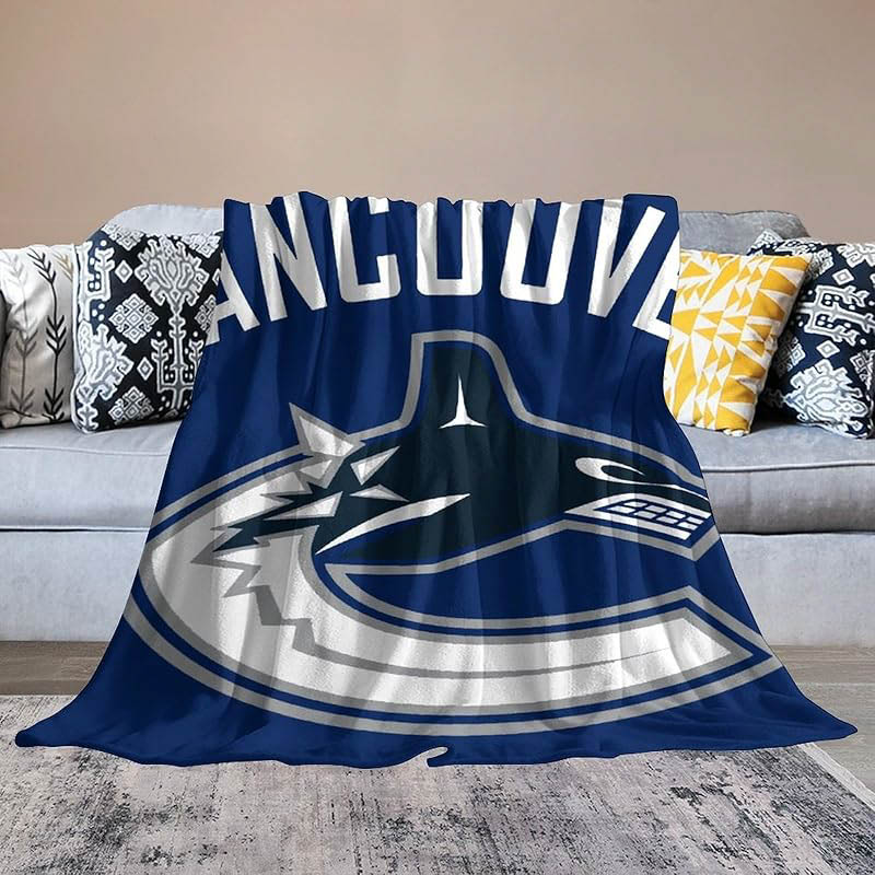 Vancouver Canucks Blankets Sherpa Blanket Throw Plush Blankets