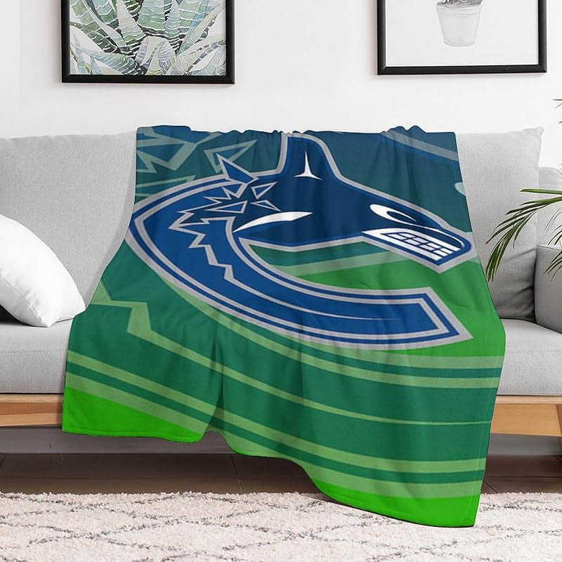 Vancouver Canucks Blankets Sherpa Blanket Throw Plush Blankets