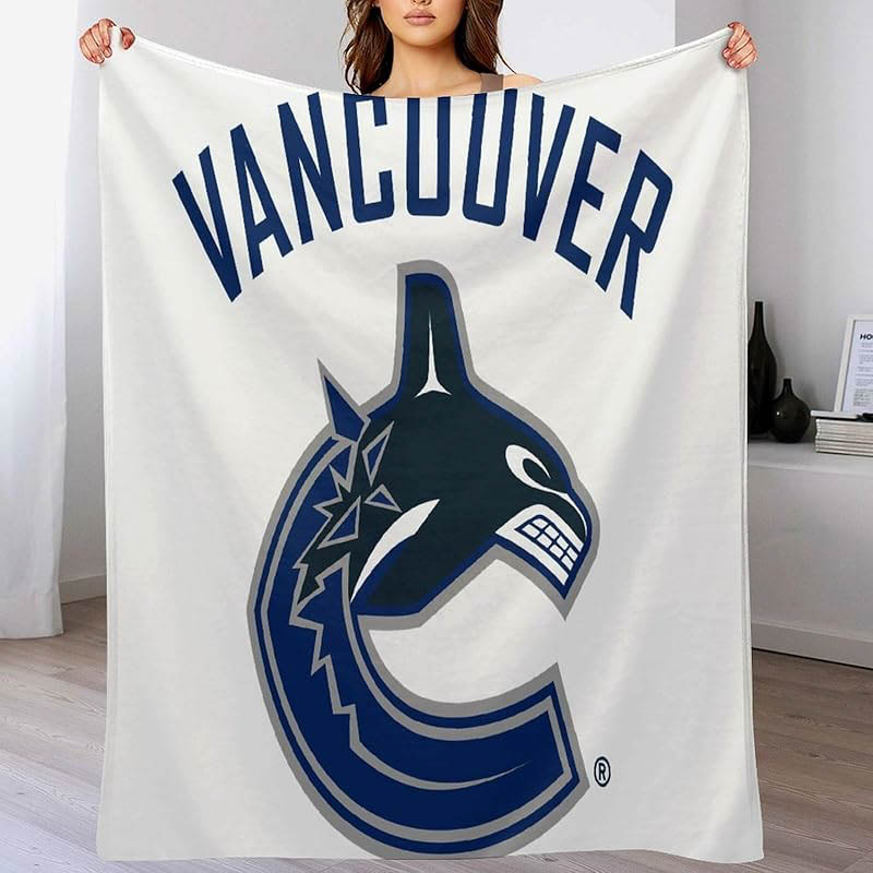 Vancouver Canucks Blankets Sherpa Blankets Throw Blankets Plush Blanket