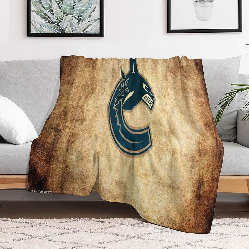 Vancouver Canucks Blankets Sherpa Blankets Throw Blankets Plush Blanket