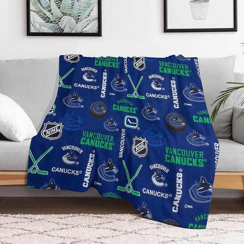Vancouver Canucks Blankets Sherpa Blankets Throw Plush Blankets