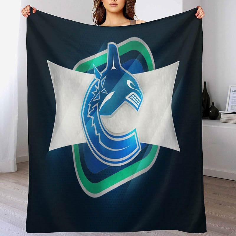 Vancouver Canucks Blankets Sherpa Blankets Throw Plush Blankets