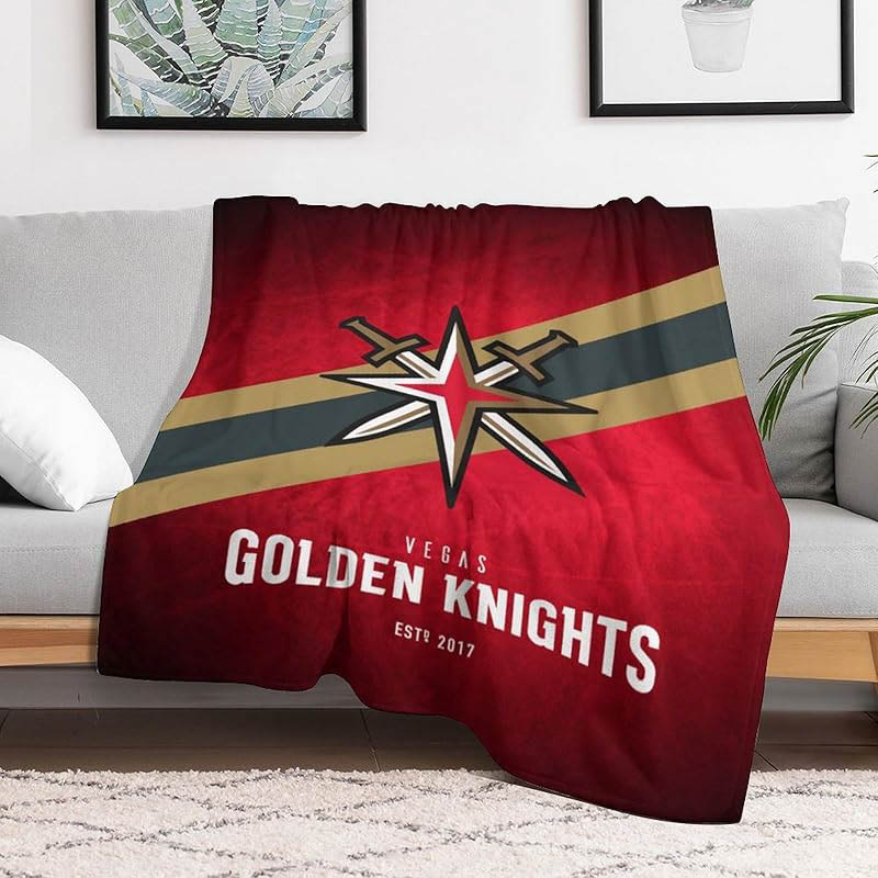 Vegas Golden Knights Blanket Sherpa Blankets Throw Plush Blanket