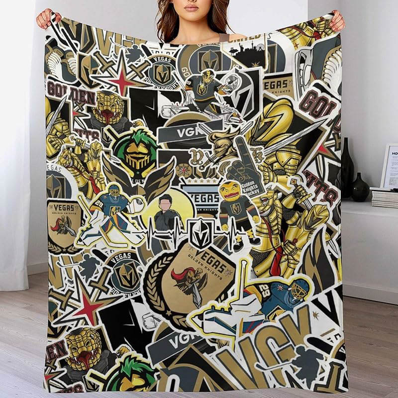 Vegas Golden Knights Blankets Fleece Blankets Throw Blanket Plush Blankets