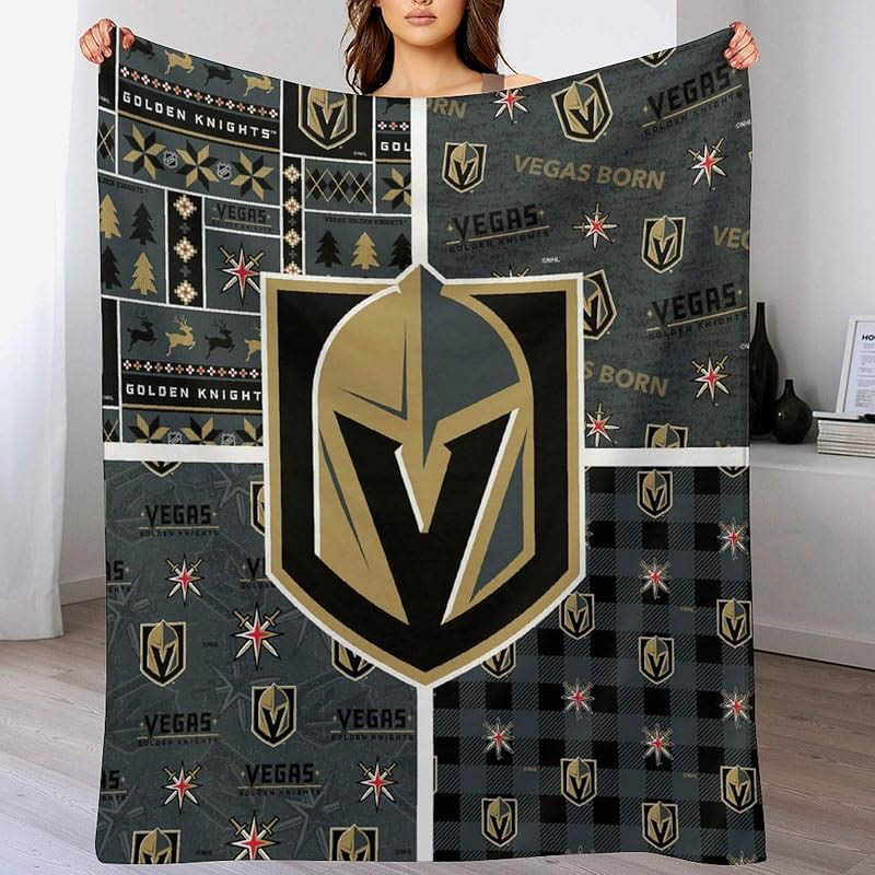 Vegas Golden Knights Blankets Fleece Blankets Throw Blankets Plush Blankets