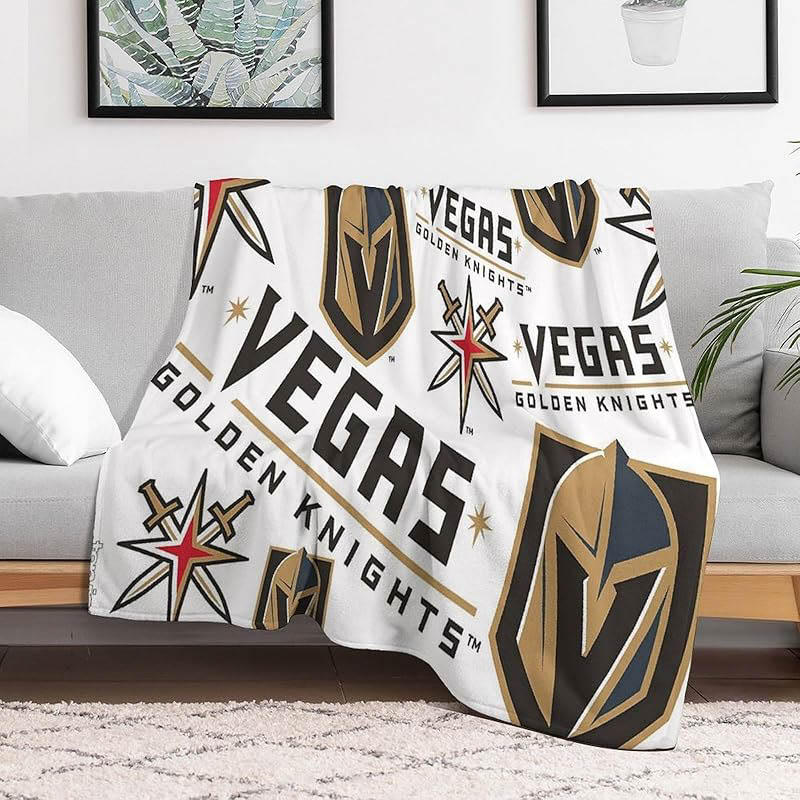 Vegas Golden Knights Blankets Sherpa Blanket Throw Blanket Plush Blanket