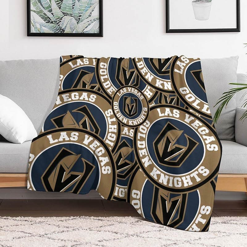 Vegas Golden Knights Blankets Sherpa Blanket Throw Plush Blanket