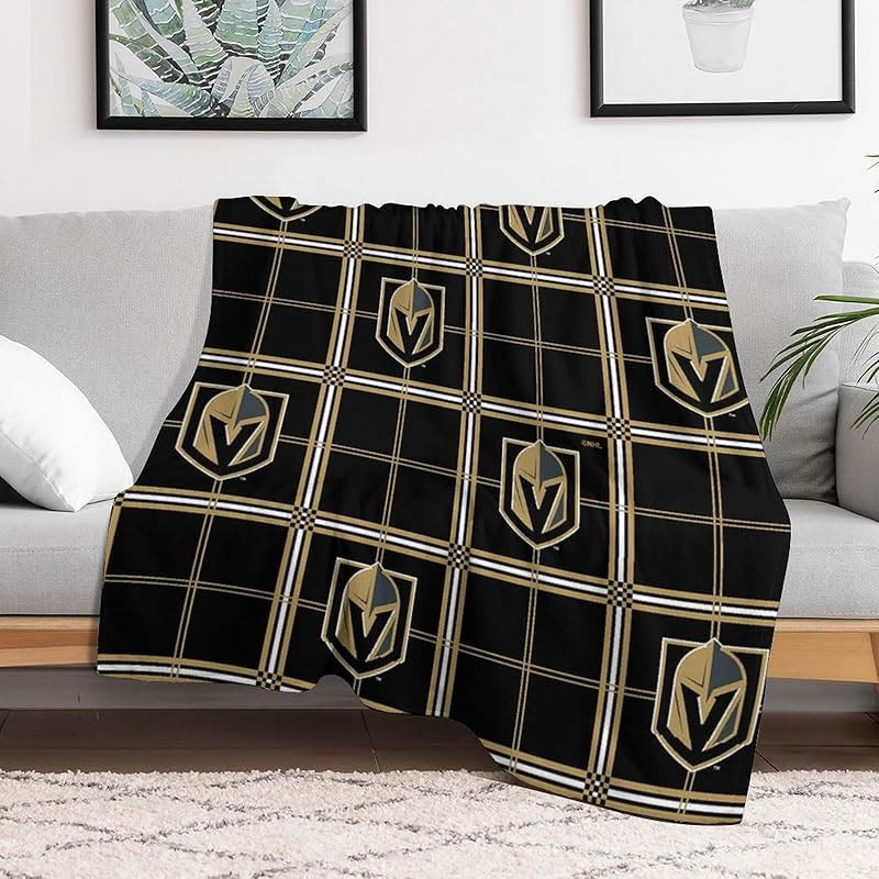 Vegas Golden Knights Blankets Sherpa Blanket Throw Plush Blanket