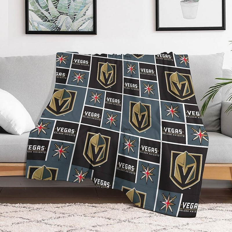 Vegas Golden Knights Blankets Sherpa Blanket Throw Plush Blankets